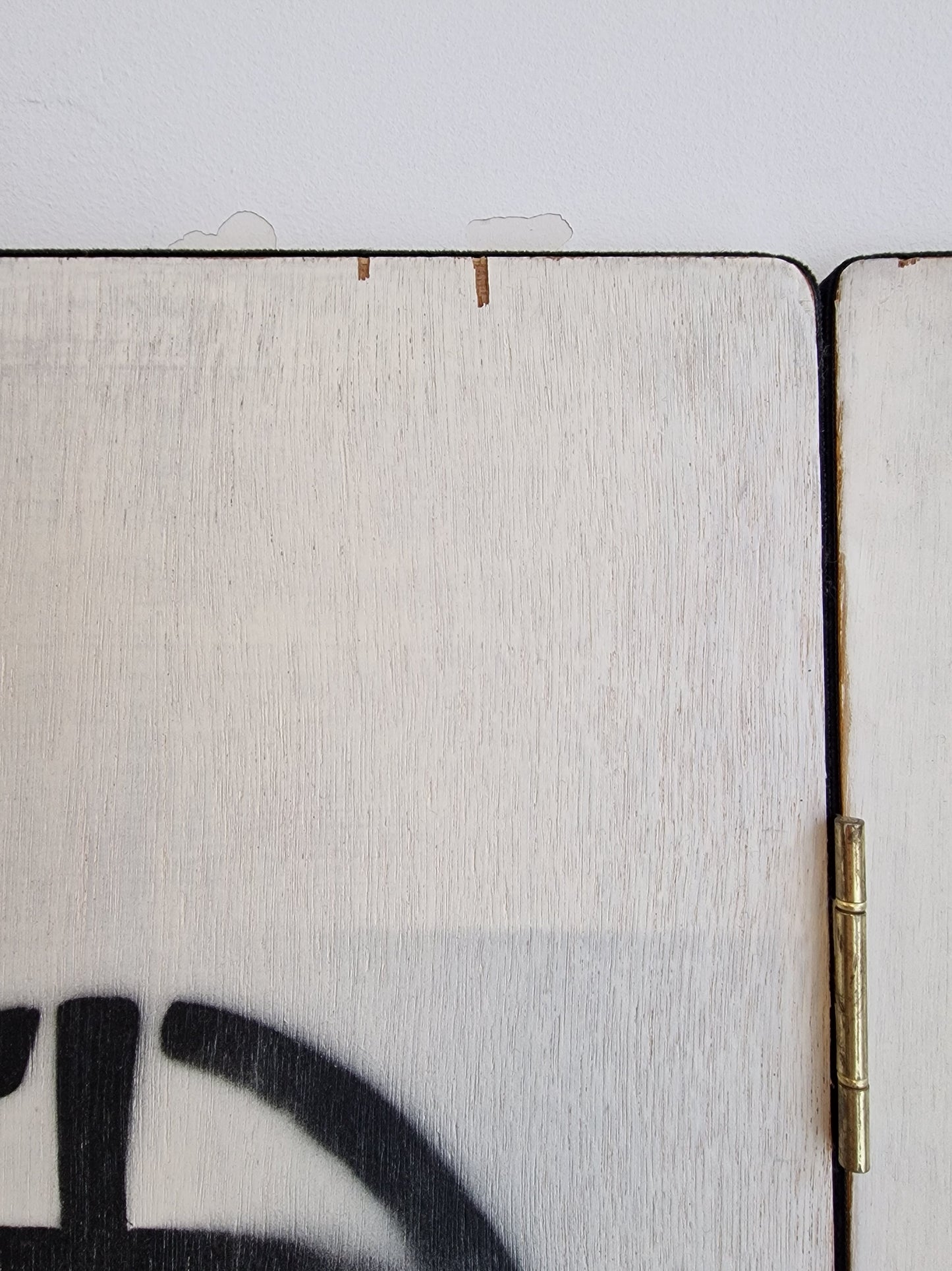 A Large Japanese-Style Painted Wood Folding Screen — Holland, 1988