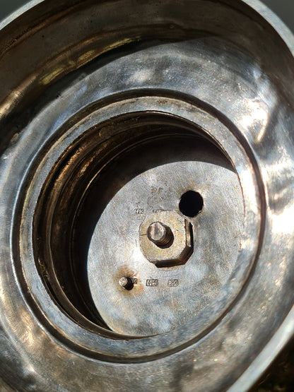 A Chinese Hongkong silver vase with birds, deer, and floral motifs — Republic period (early 20th century)