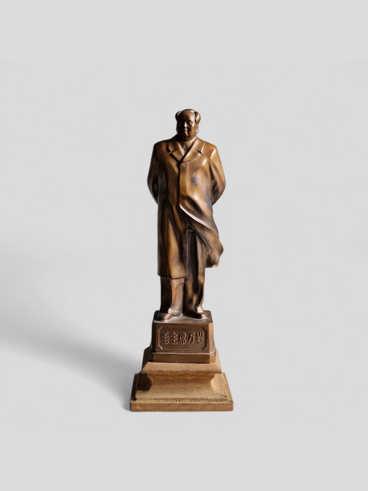 A Bronze figure of Chairman Mao Zedong, dated 1989, with original case by Léon Follet