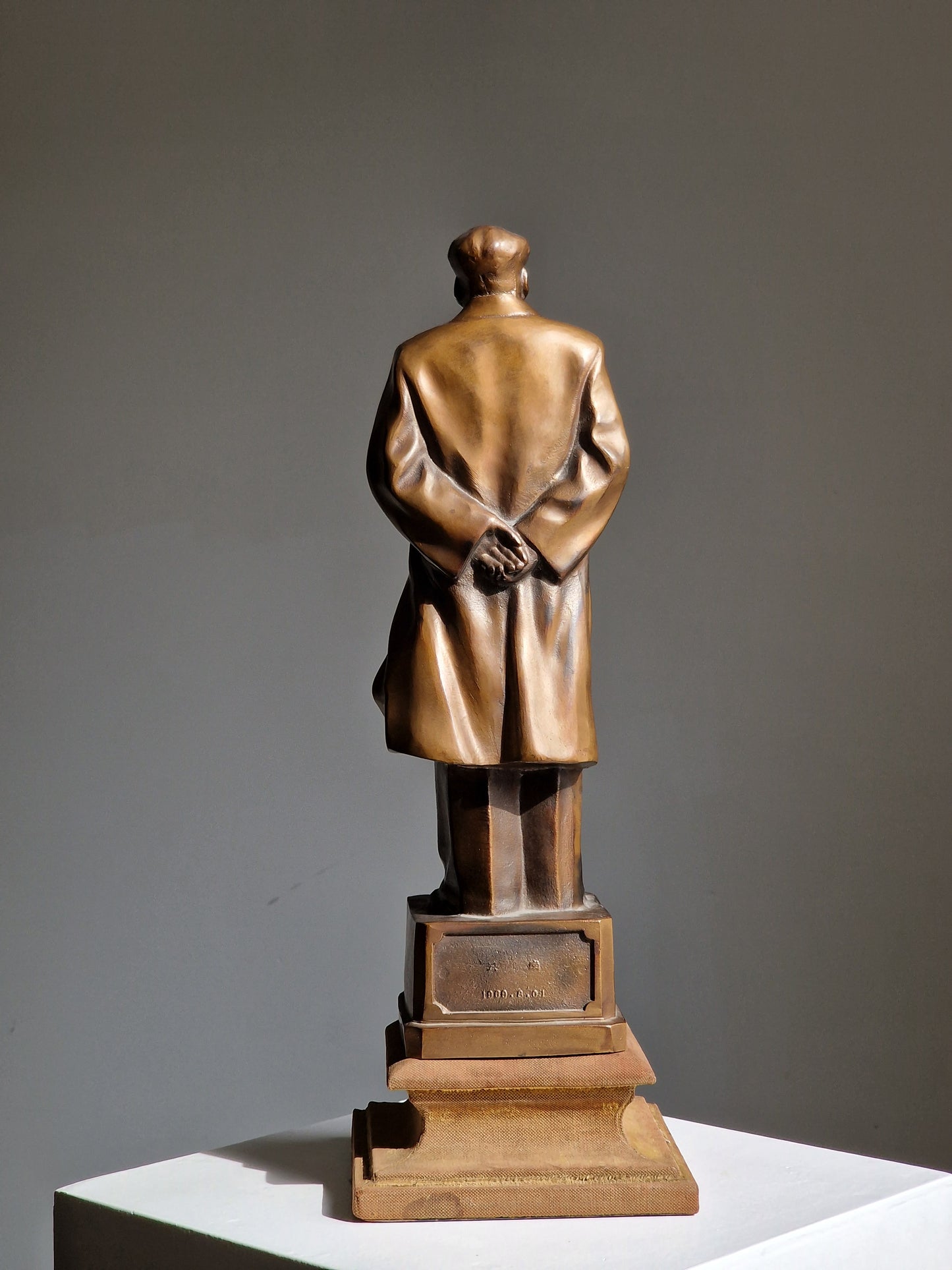 A Bronze figure of Chairman Mao Zedong, dated 1989, with original case by Léon Follet