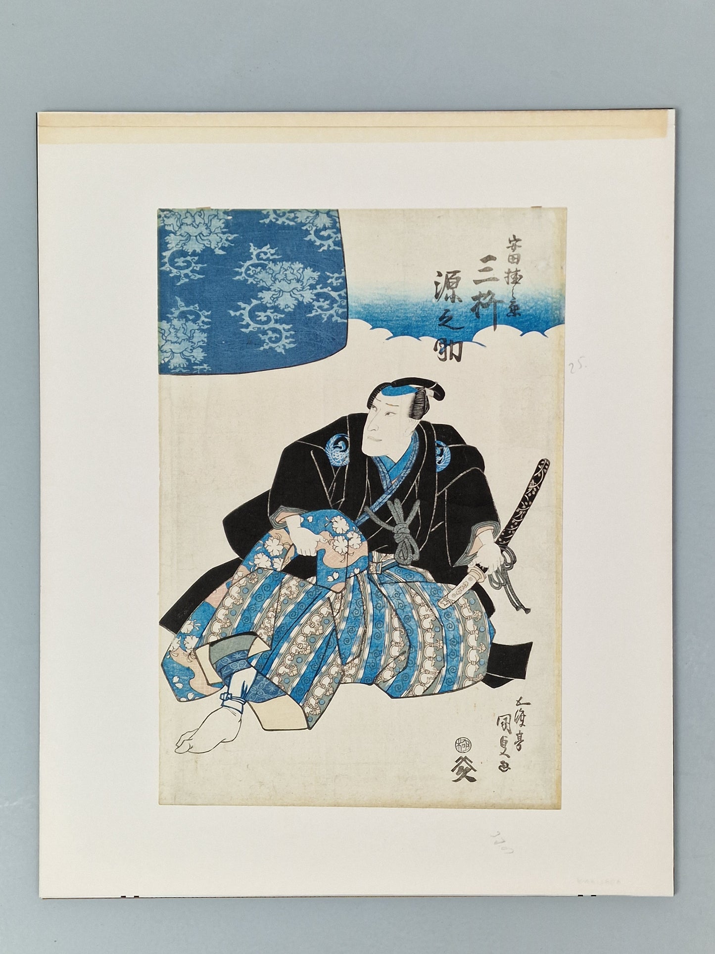 A Japanese woodblock print of a samurai  — Utagawa Kunisada (1786–1865), Edo period