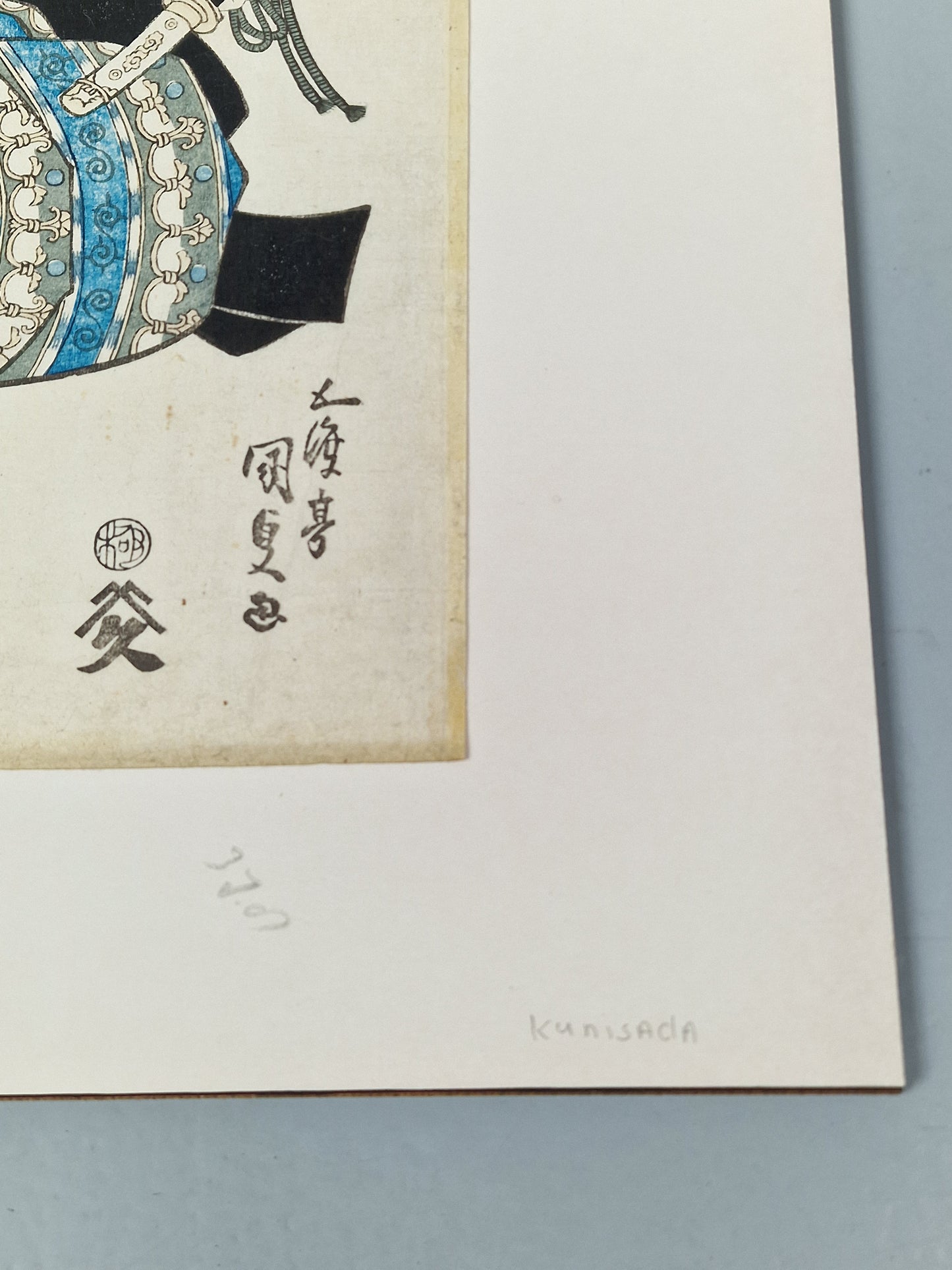 A Japanese woodblock print of a samurai  — Utagawa Kunisada (1786–1865), Edo period