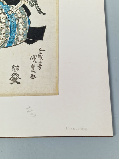A Japanese woodblock print of a samurai  — Utagawa Kunisada (1786–1865), Edo period