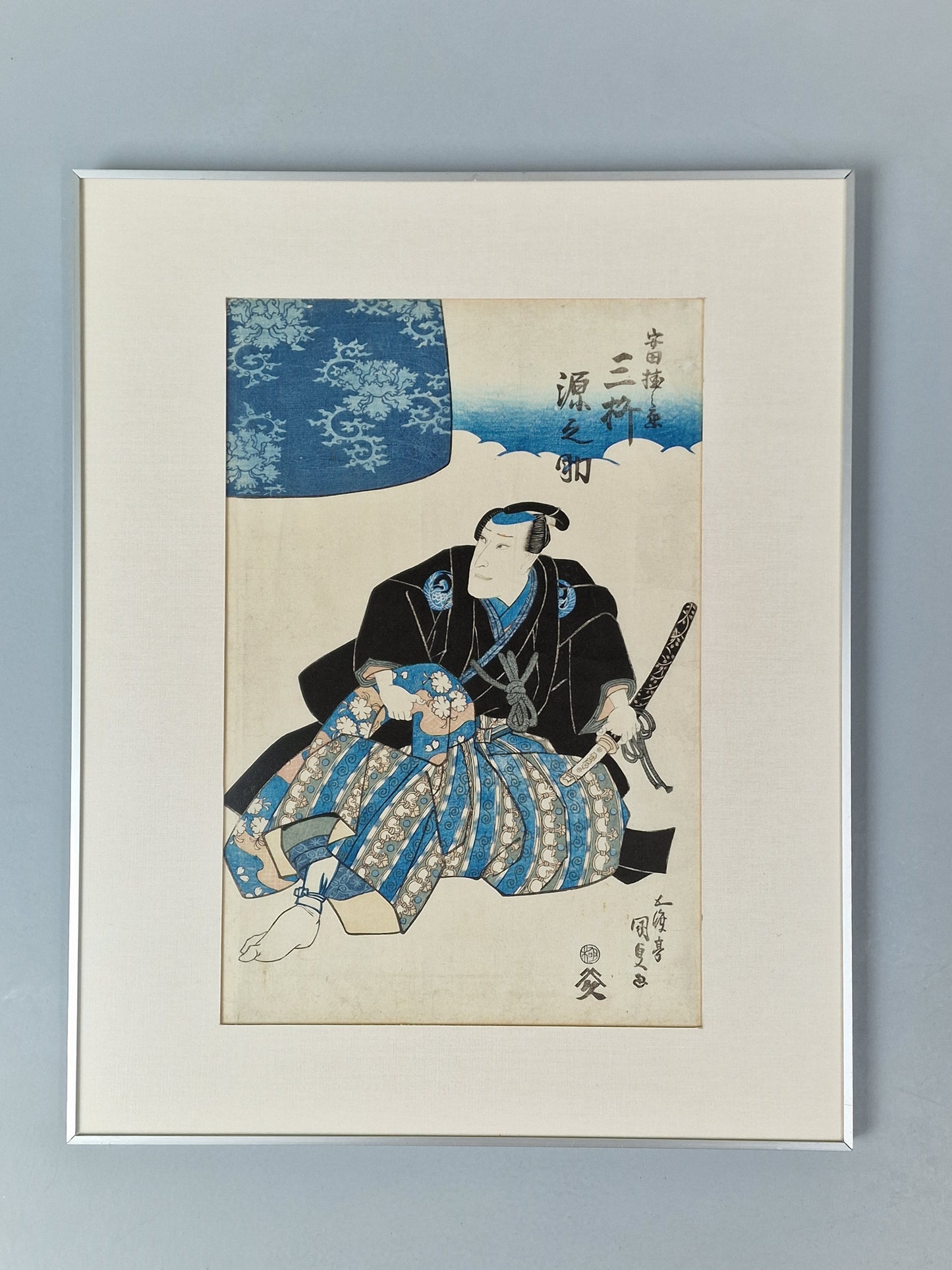 A Japanese woodblock print of a samurai  — Utagawa Kunisada (1786–1865), Edo period
