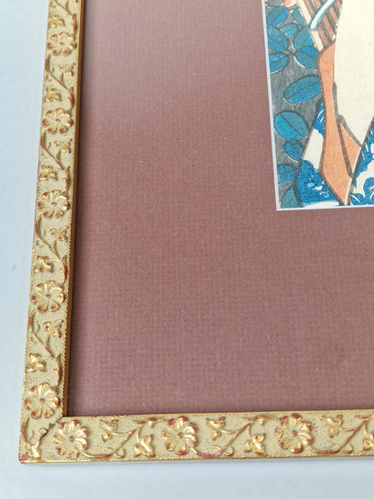 A Japanese woodblock print of a lady with hat — Utagawa Kunisada (Toyokuni III, 1786–1864), Edo period