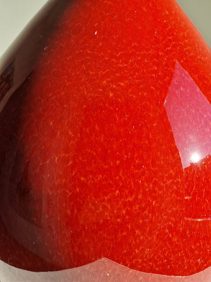 A Chinese ruby-red glazed porcelain bottle vase — 19th century