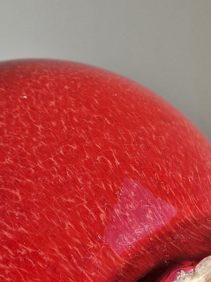 A Chinese ruby-red glazed porcelain bottle vase — 19th century