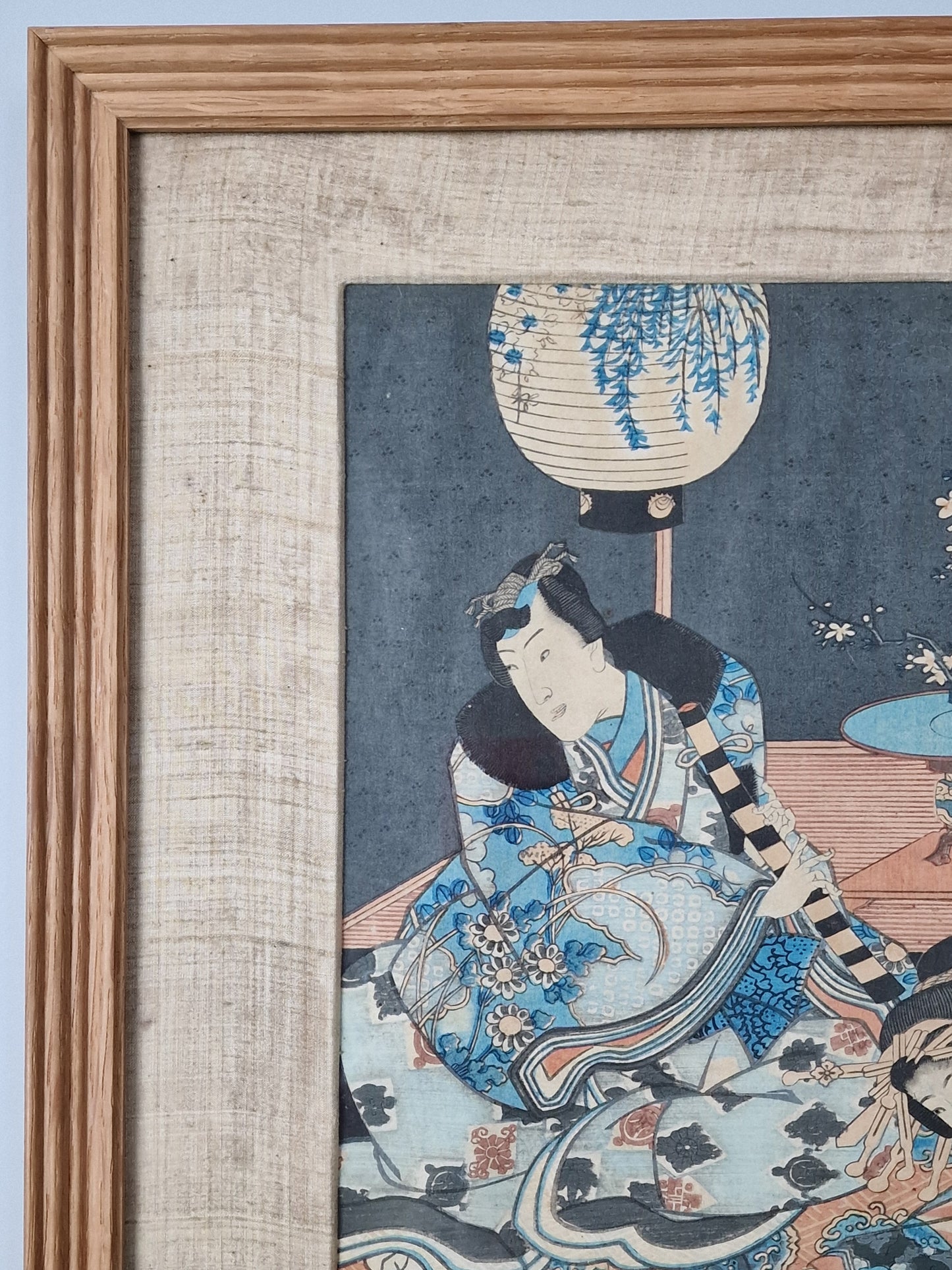 A Japanese woodblock print of an oiran in an interior — Utagawa Kunisada (Toyokuni III, 1786–1864), Edo period