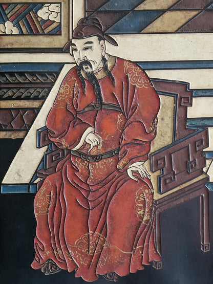 A Chinese coromandel lacquer four-panel folding screen with narrative and bird-and-flower scenes — 20th century