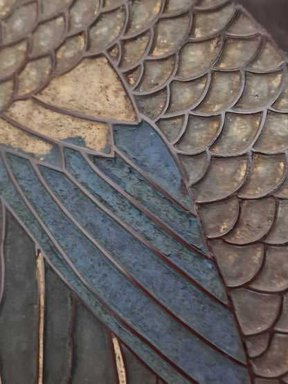 A Chinese coromandel lacquer four-panel folding screen with narrative and bird-and-flower scenes — 20th century