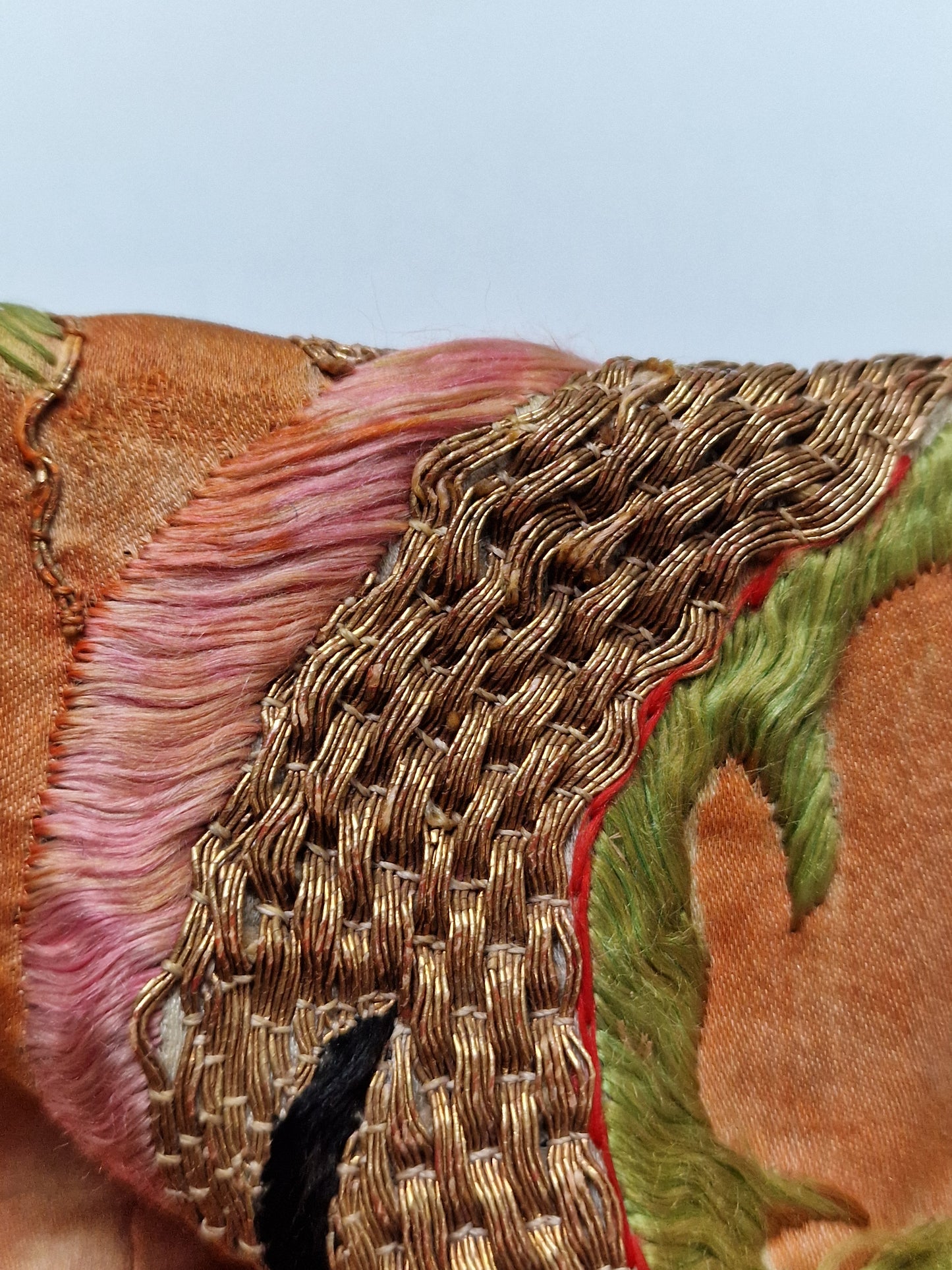 A Chinese embroidered dragon robe for temple ceremonial use — 19th century