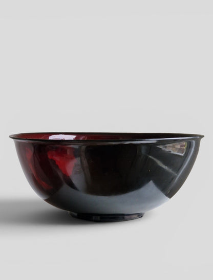 A substantial Chinese ruby-red Peking glass bowl — 19th/20th century