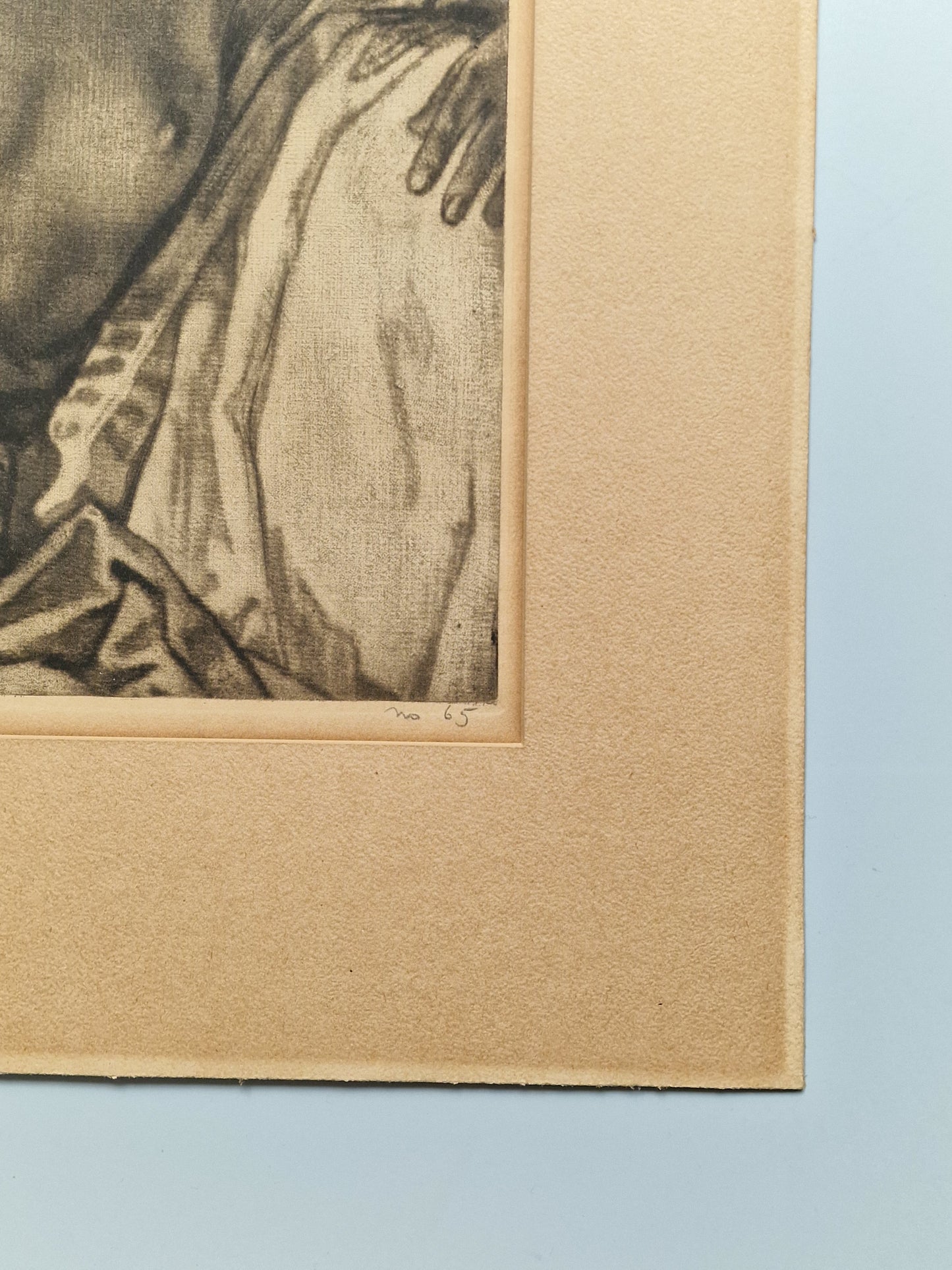 A framed Portrait of a Balinese Woman by W. G. Hofker, signed and numbered No. 65 — mid-20th century