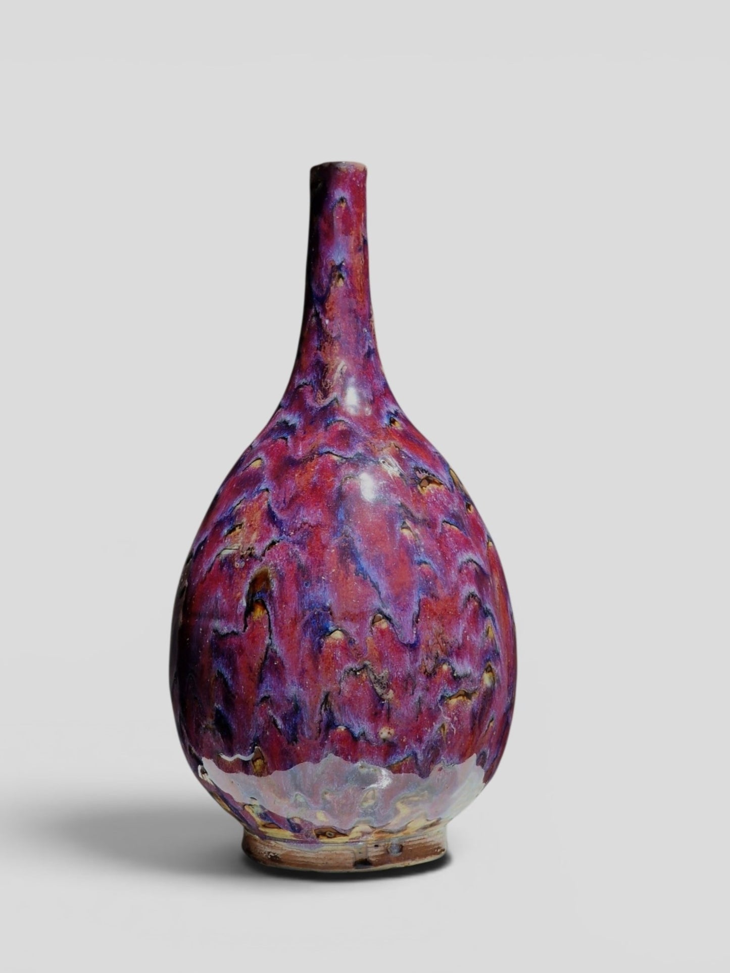 A Chinese flambé-glazed bottle vase — 19th century