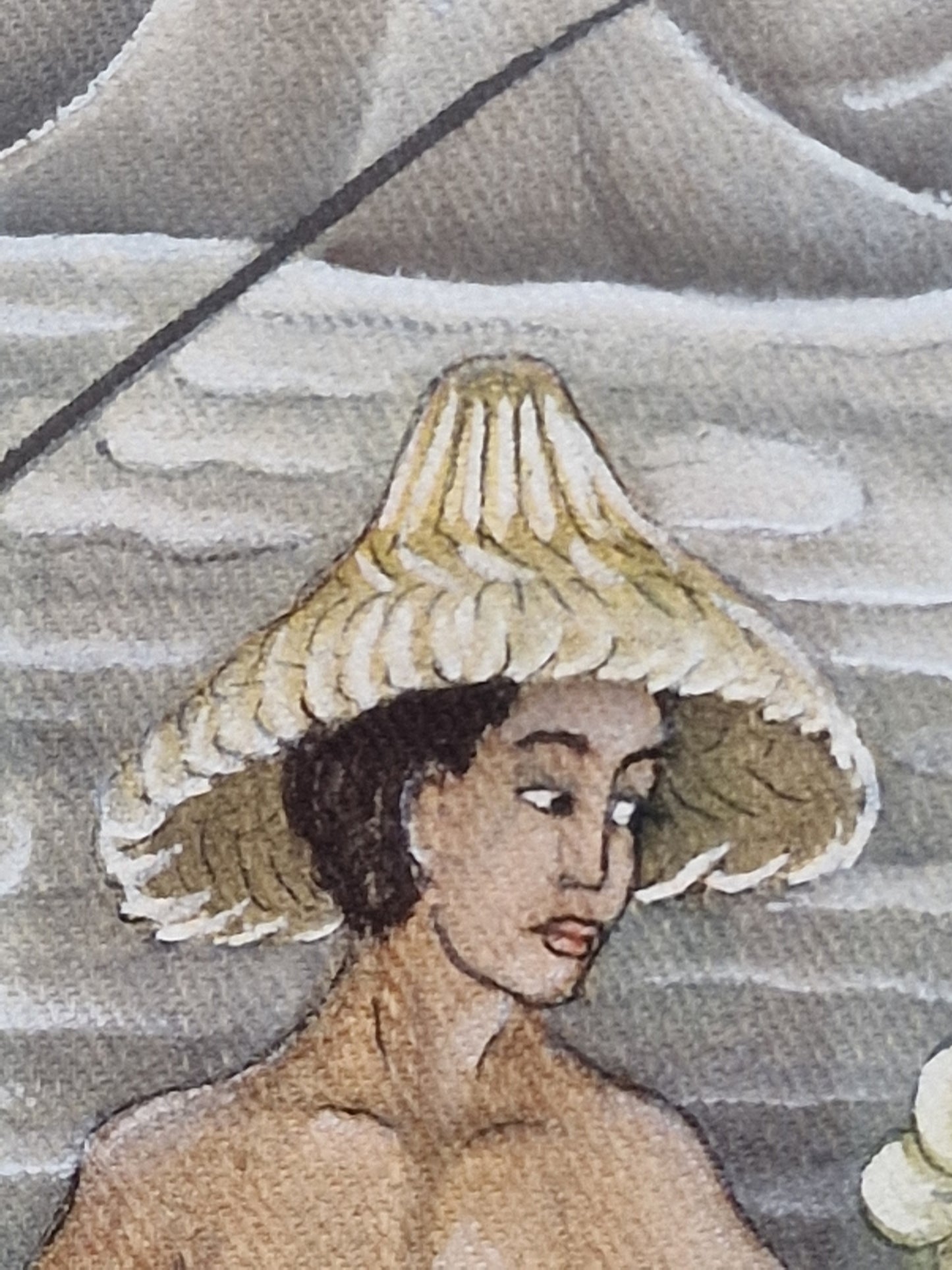 A Balinese riverside village life scene attributed to Wayan Barwa (1933–2004), Peliatan, Bali