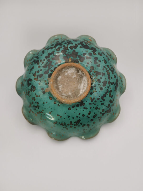 A Chinese brush washer, oil-spotted celadon pottery, 19th century - Afbeelding 2