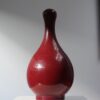 A Chinese large Garlic neck vase Coral red glaze , early 19th century