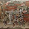 A large Japanese Satsuma vase decorated with figural scenes from court life, Meiji period (1868–1912) - Afbeelding 2