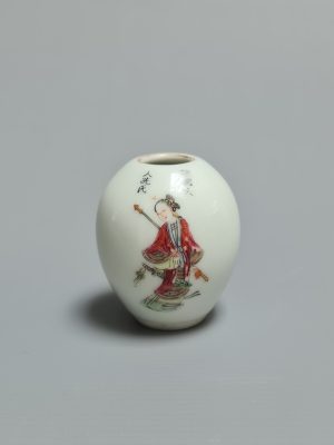 A rare Chinese Famille Rose porcelain water pot, Daoguang marked and possibly from the period