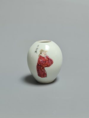 A rare Chinese Famille Rose porcelain water pot, Daoguang marked and possibly from the period