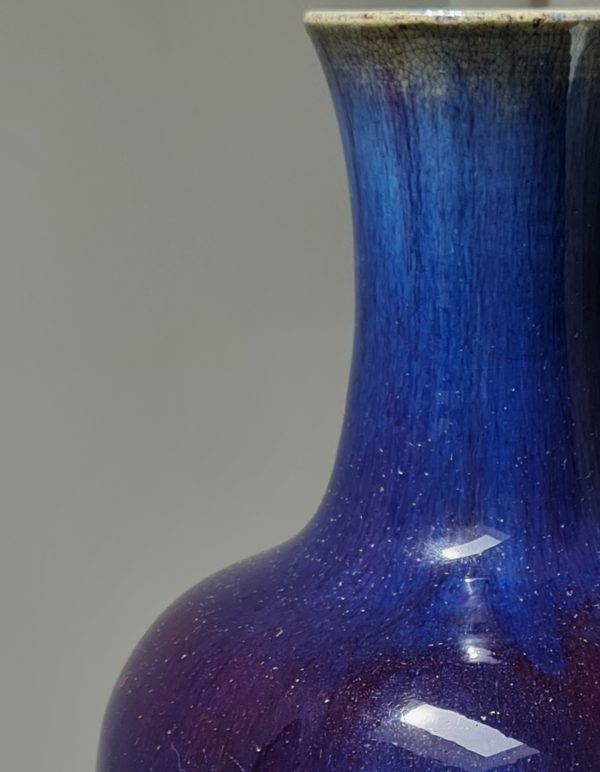 A large Flambé-Glazed Bottle Vase, Daoguang Period (1820–1850) - Afbeelding 2